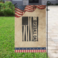Baseball Dad Patriotic Garden Flag USA American Flag Gift