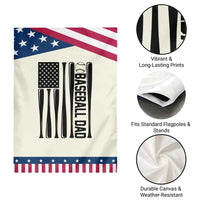 Baseball Dad Patriotic Garden Flag USA American Flag Gift