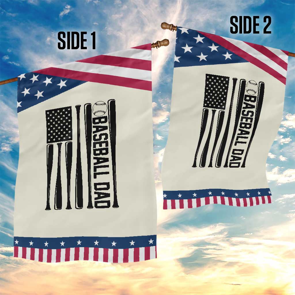 Baseball Dad Patriotic Garden Flag USA American Flag Gift