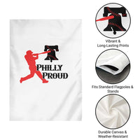 Baseball Lover Garden Flag Vintage Liberty Bell Philly Proud - Wonder Print Shop