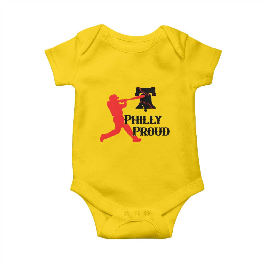 Baseball Lover Baby Onesie Vintage Liberty Bell Philly Proud - Wonder Print Shop