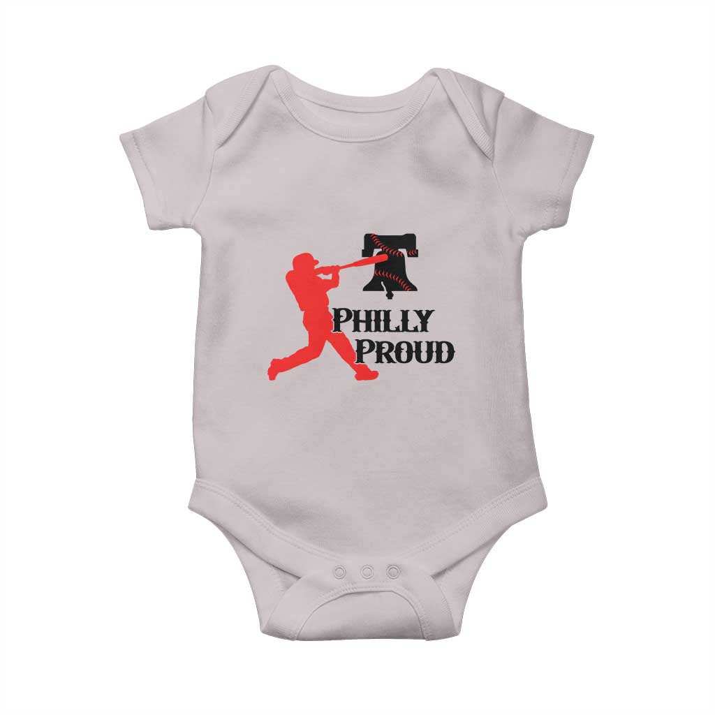 Baseball Lover Baby Onesie Vintage Liberty Bell Philly Proud - Wonder Print Shop
