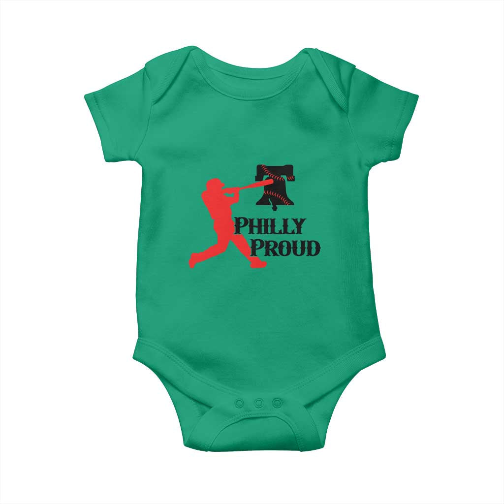 Baseball Lover Baby Onesie Vintage Liberty Bell Philly Proud - Wonder Print Shop