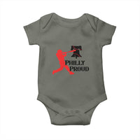 Baseball Lover Baby Onesie Vintage Liberty Bell Philly Proud - Wonder Print Shop