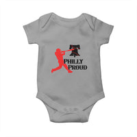Baseball Lover Baby Onesie Vintage Liberty Bell Philly Proud - Wonder Print Shop