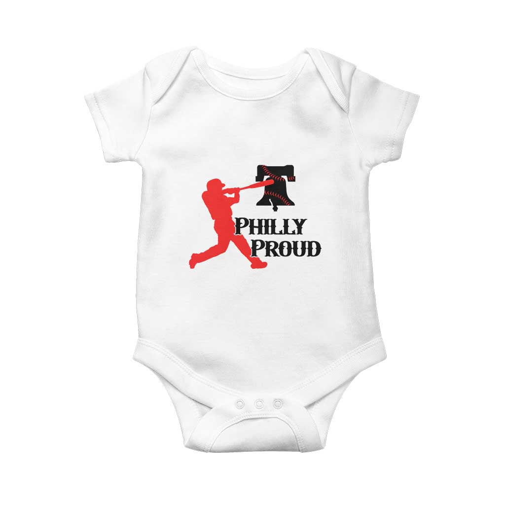 Baseball Lover Baby Onesie Vintage Liberty Bell Philly Proud - Wonder Print Shop