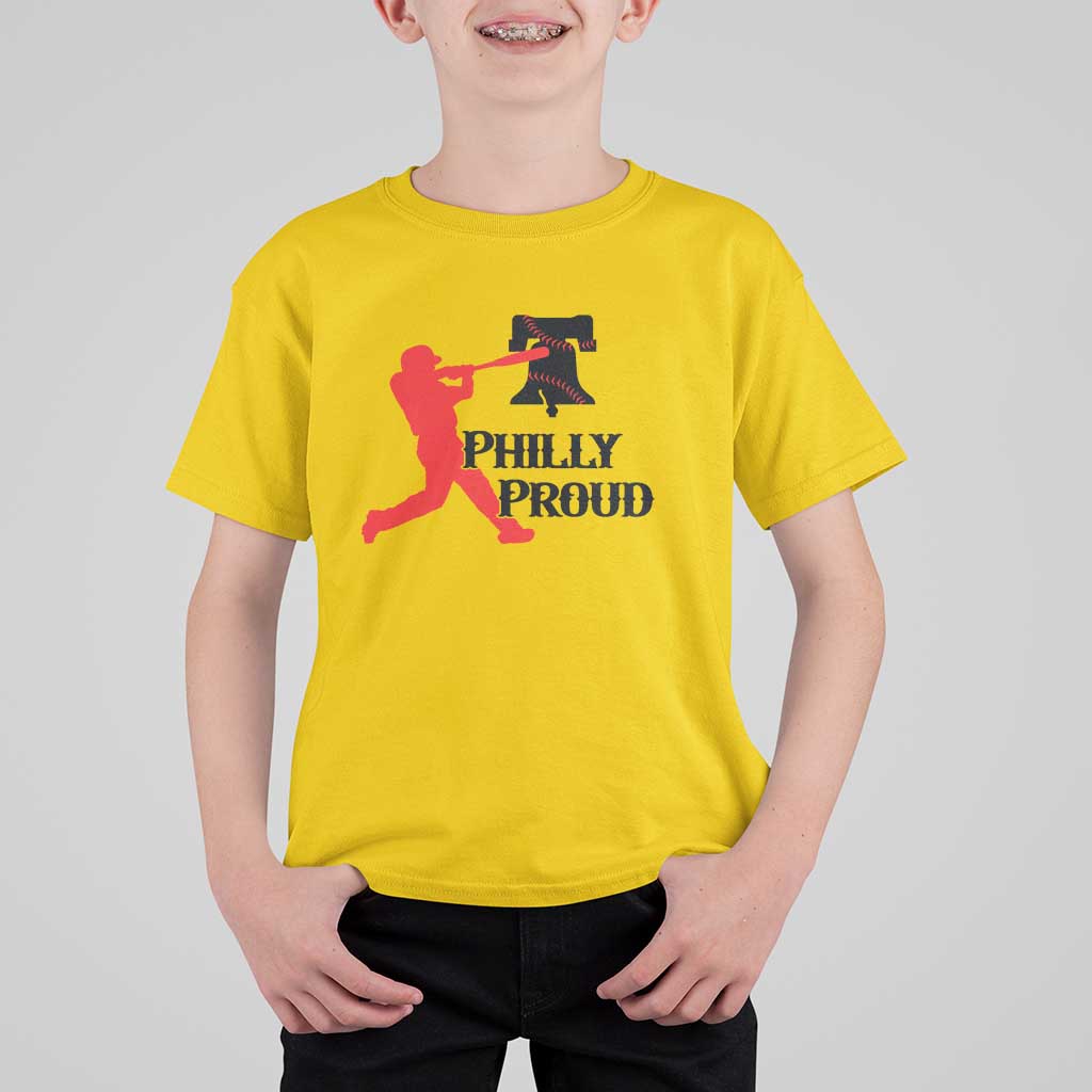 Baseball Lover T Shirt For Kid Vintage Liberty Bell Philly Proud - Wonder Print Shop