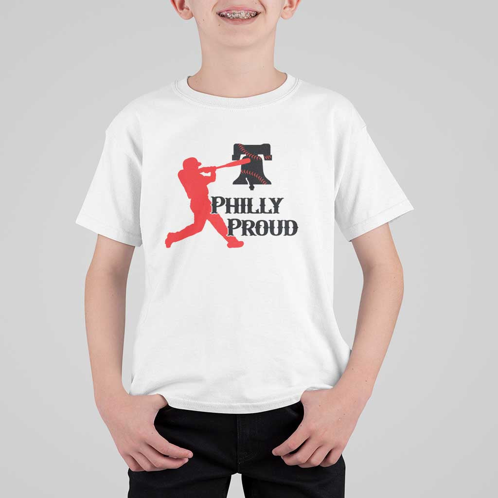 Baseball Lover T Shirt For Kid Vintage Liberty Bell Philly Proud - Wonder Print Shop