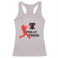 Baseball Lover Racerback Tank Top Vintage Liberty Bell Philly Proud - Wonder Print Shop