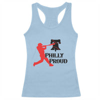 Baseball Lover Racerback Tank Top Vintage Liberty Bell Philly Proud - Wonder Print Shop