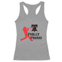 Baseball Lover Racerback Tank Top Vintage Liberty Bell Philly Proud - Wonder Print Shop