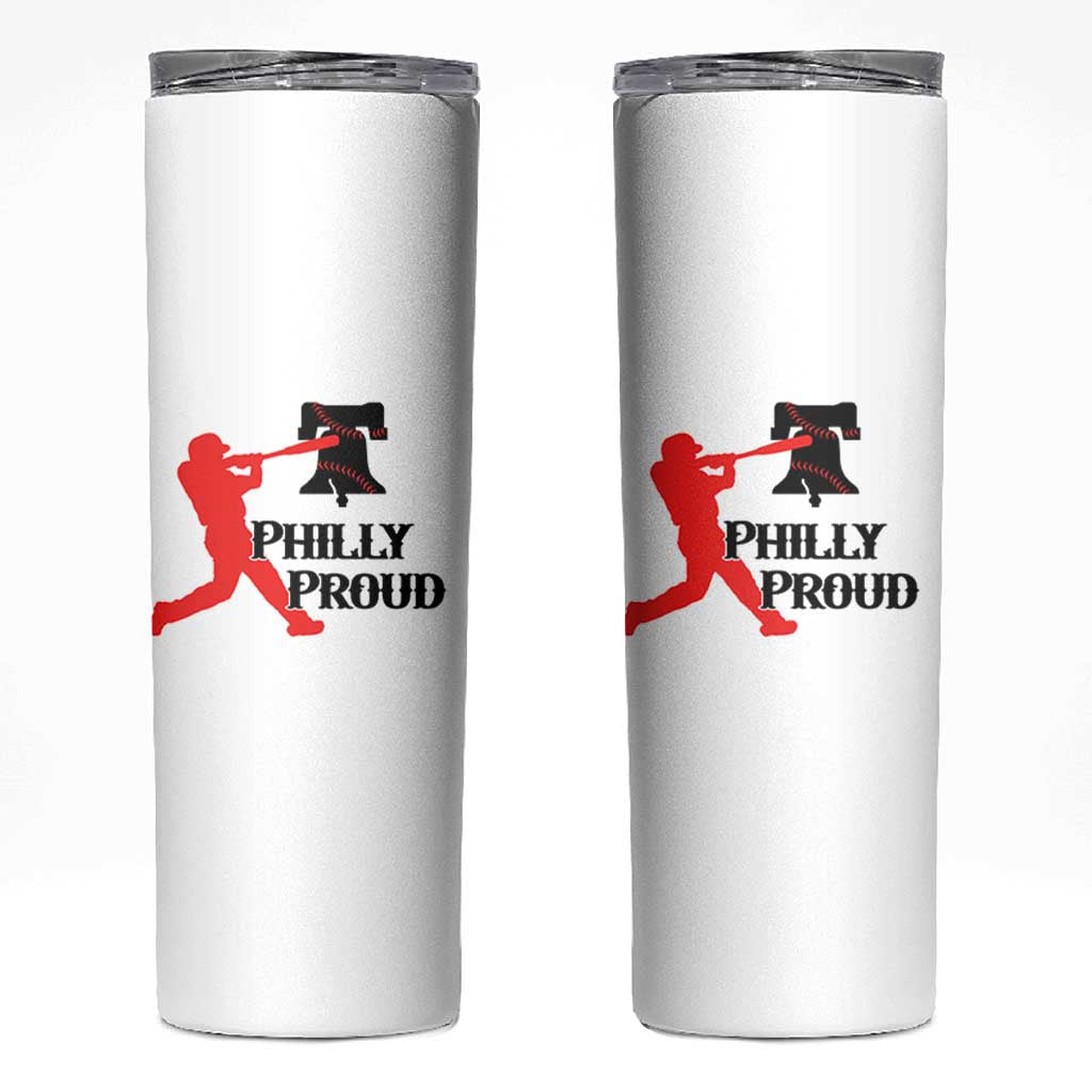 Baseball Lover Skinny Tumbler Vintage Liberty Bell Philly Proud