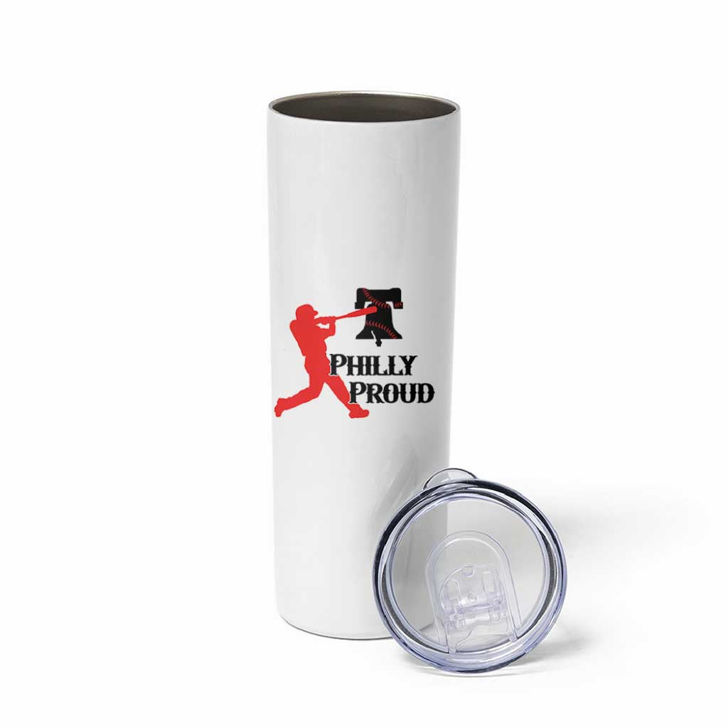 Baseball Lover Skinny Tumbler Vintage Liberty Bell Philly Proud