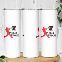 Baseball Lover Skinny Tumbler Vintage Liberty Bell Philly Proud