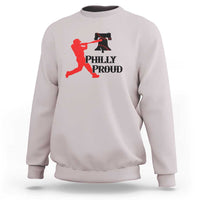 Baseball Lover Sweatshirt Vintage Liberty Bell Philly Proud - Wonder Print Shop