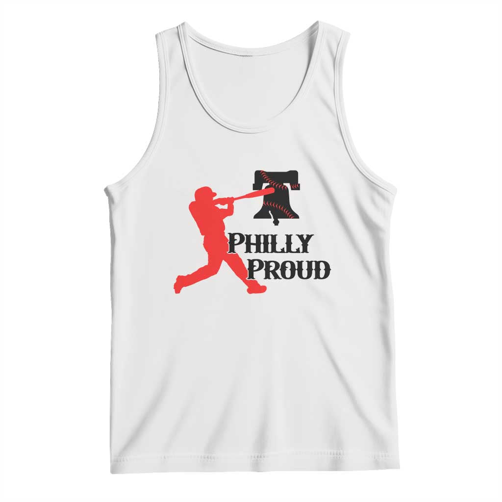 Baseball Lover Tank Top Vintage Liberty Bell Philly Proud - Wonder Print Shop