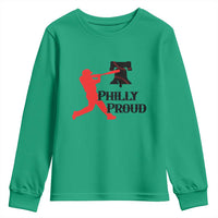 Baseball Lover Youth Sweatshirt Vintage Liberty Bell Philly Proud - Wonder Print Shop