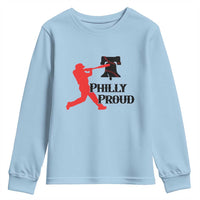 Baseball Lover Youth Sweatshirt Vintage Liberty Bell Philly Proud - Wonder Print Shop