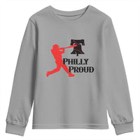 Baseball Lover Youth Sweatshirt Vintage Liberty Bell Philly Proud - Wonder Print Shop