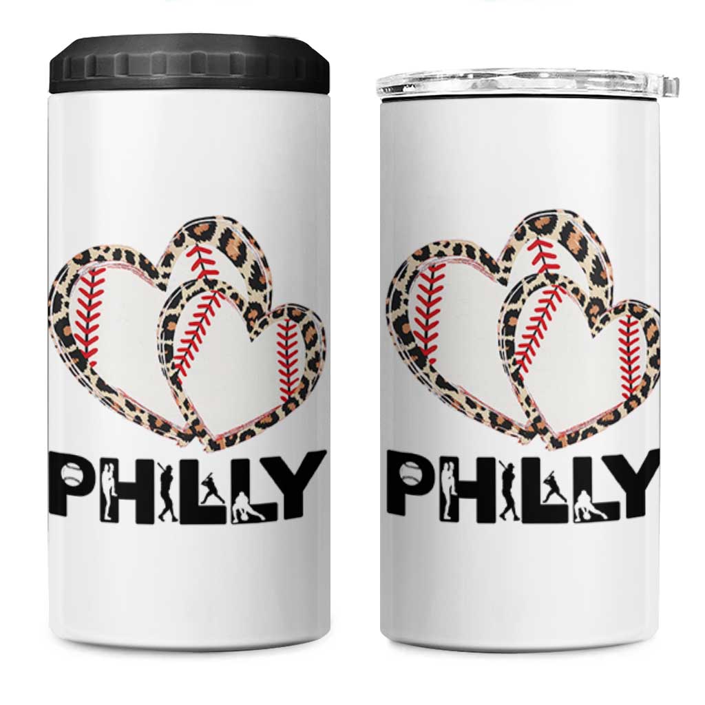 Funny Vintage Philly Baseball 4 in 1 Can Cooler Tumbler Sport Humor Gift
