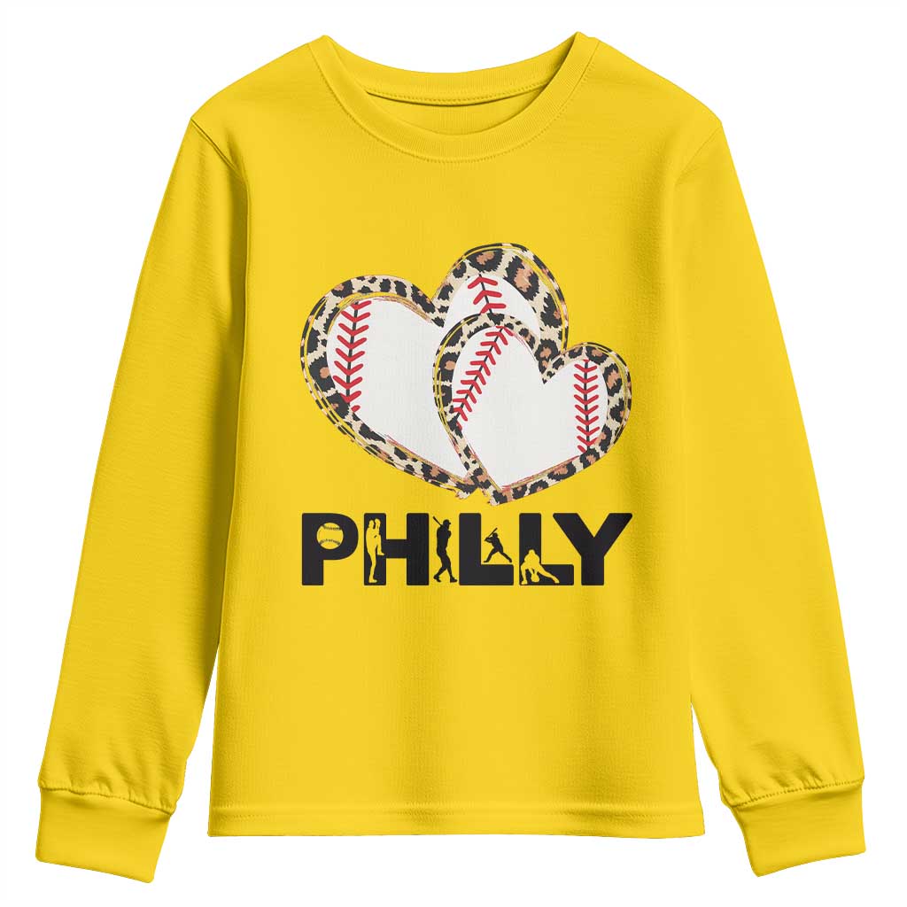 Funny Vintage Philly Baseball Youth Sweatshirt Sport Humor Gift - Wonder Print Shop