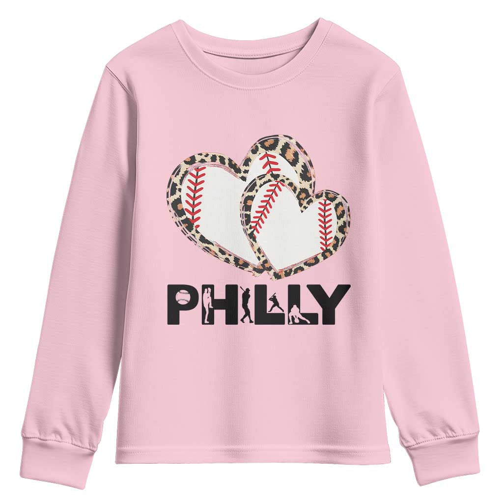 Funny Vintage Philly Baseball Youth Sweatshirt Sport Humor Gift - Wonder Print Shop
