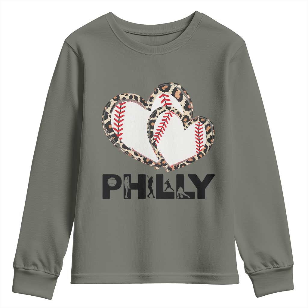 Funny Vintage Philly Baseball Youth Sweatshirt Sport Humor Gift - Wonder Print Shop