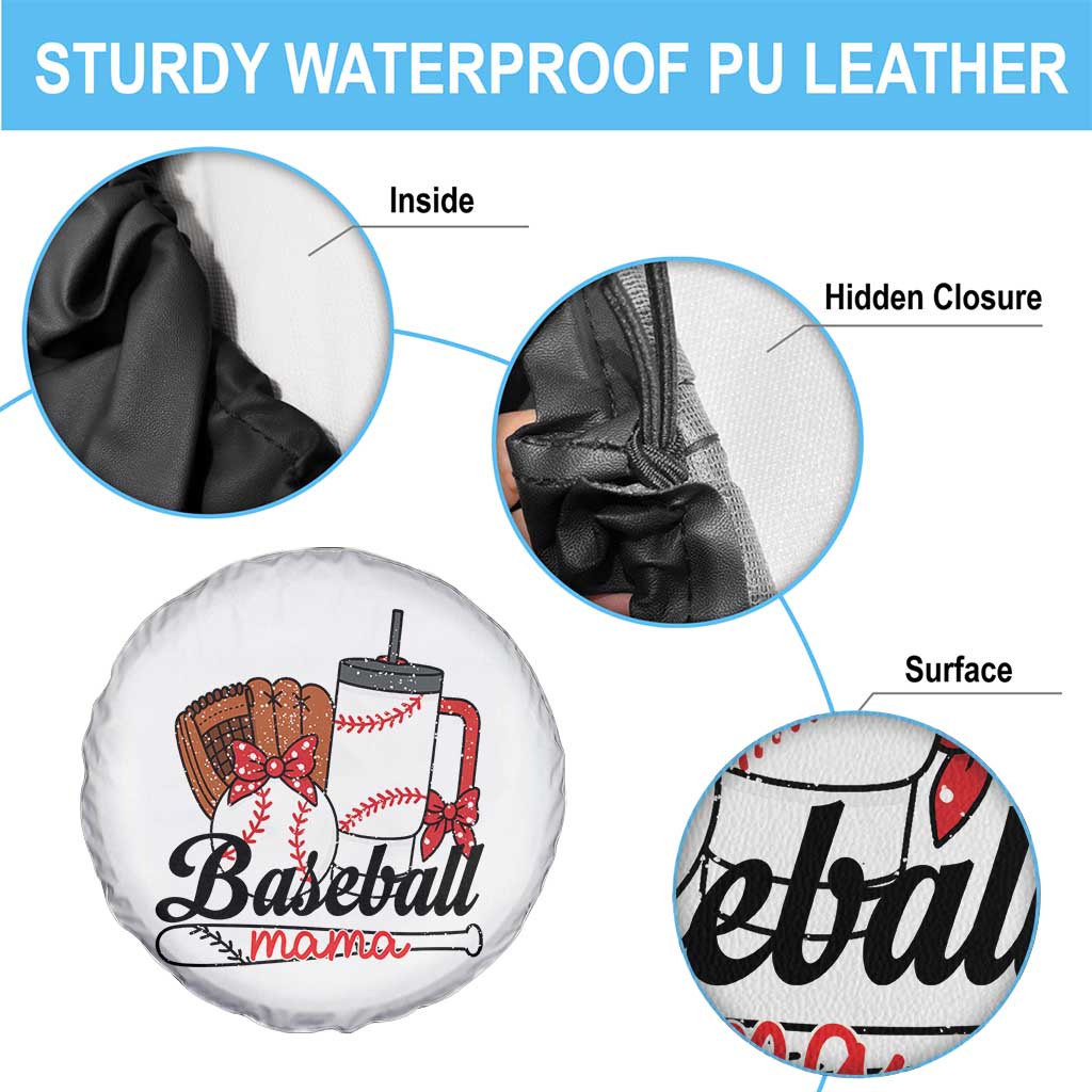 Baseball Mama Spare Tire Cover Funny Sports Mom Life Lover - Wonder Print Shop