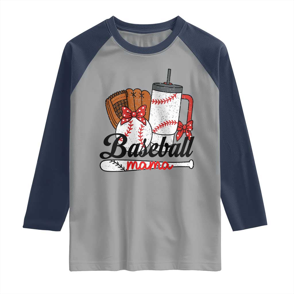 Baseball Mama Raglan Shirt Funny Sports Mom Life Lover - Wonder Print Shop