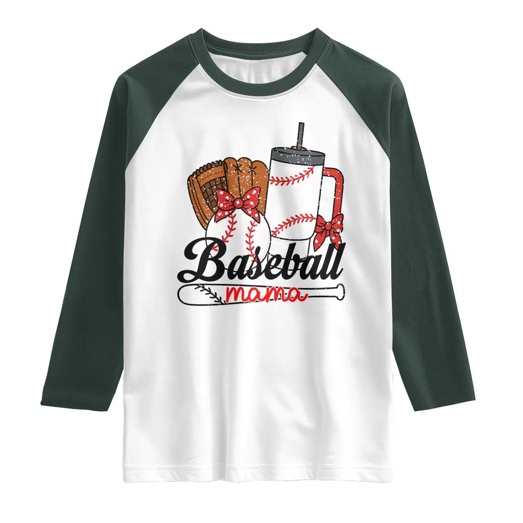 Baseball Mama Raglan Shirt Funny Sports Mom Life Lover - Wonder Print Shop