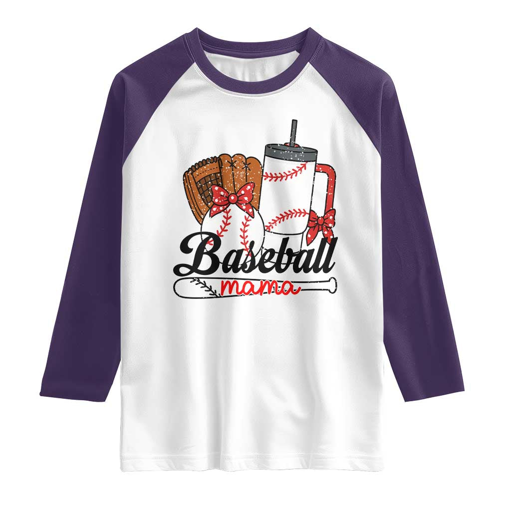 Baseball Mama Raglan Shirt Funny Sports Mom Life Lover - Wonder Print Shop
