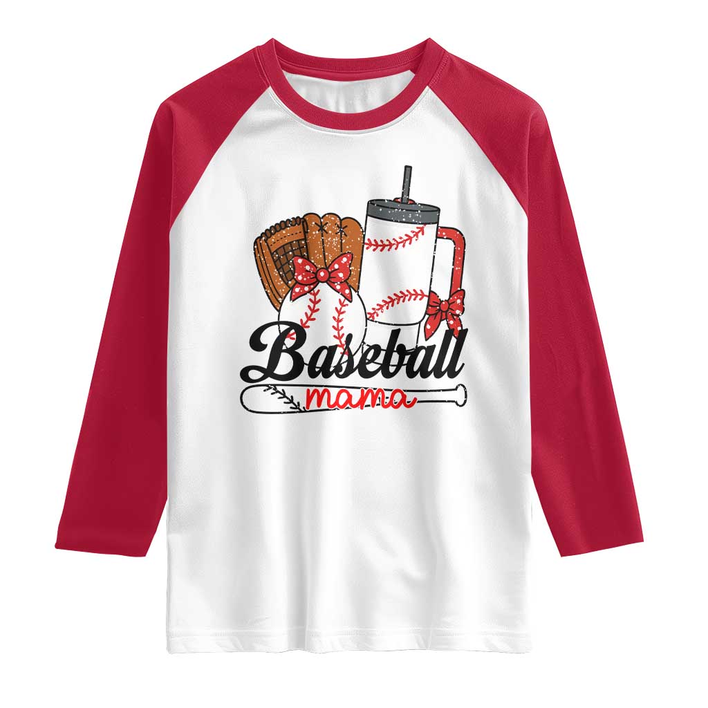 Baseball Mama Raglan Shirt Funny Sports Mom Life Lover - Wonder Print Shop
