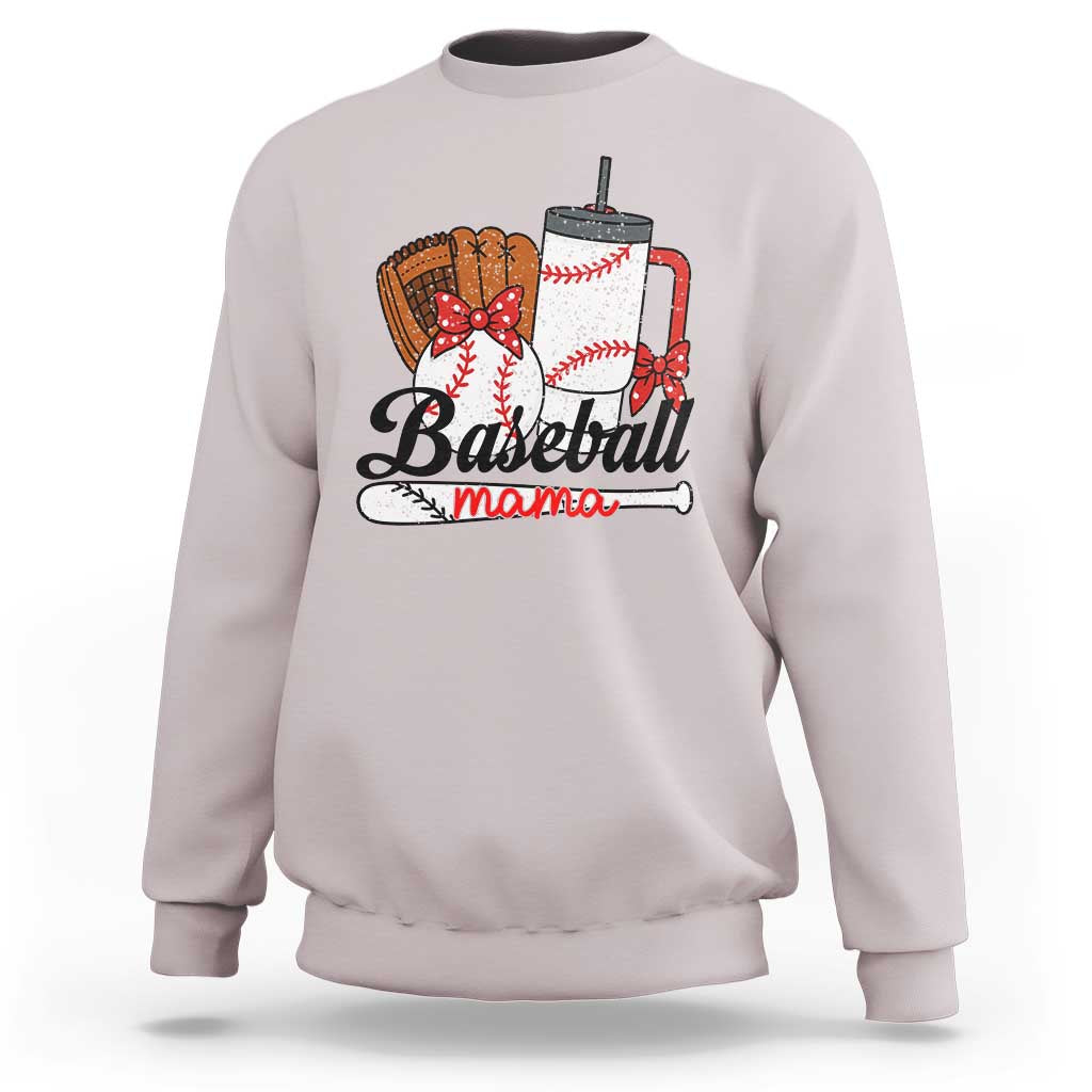 Baseball Mama Sweatshirt Funny Sports Mom Life Lover - Wonder Print Shop