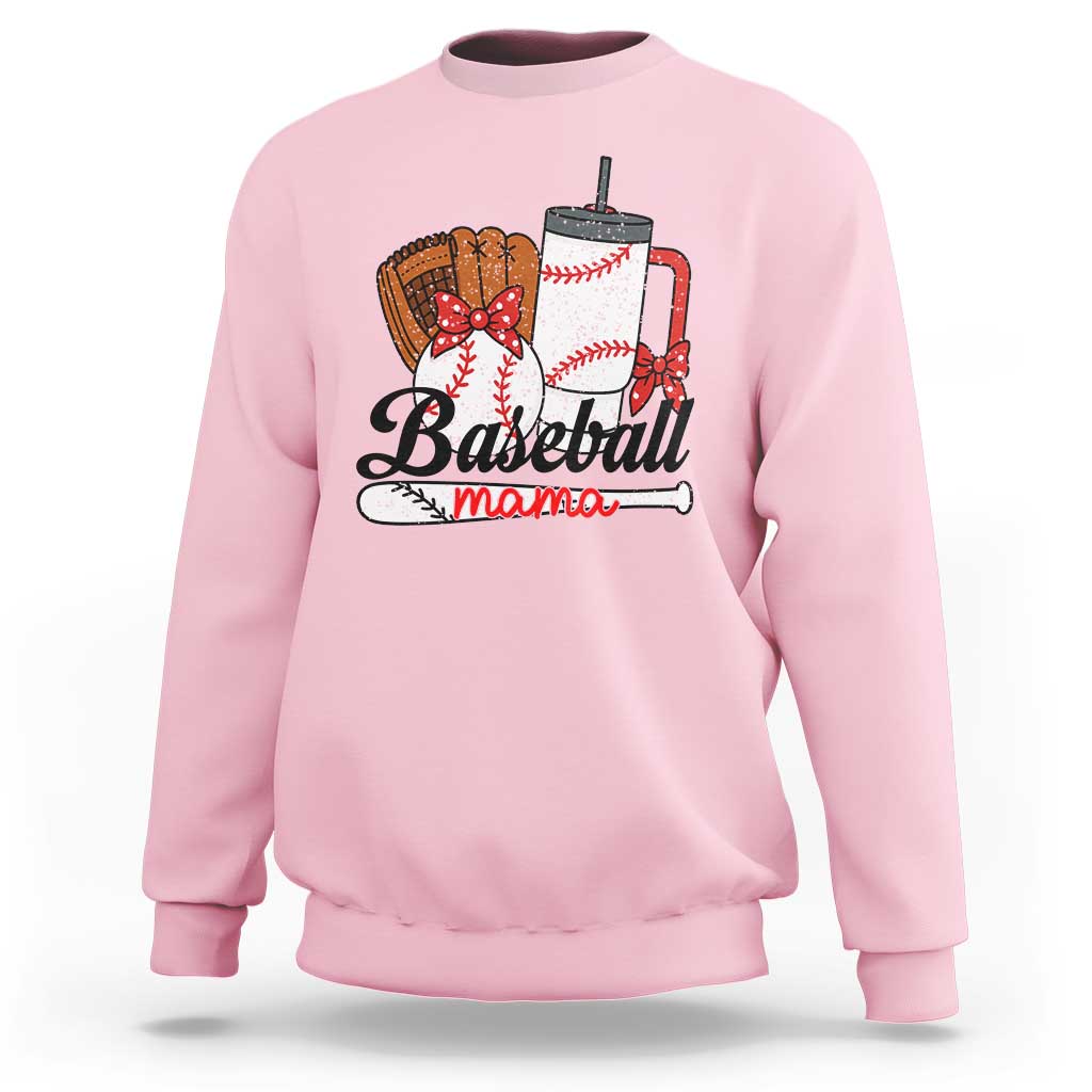 Baseball Mama Sweatshirt Funny Sports Mom Life Lover - Wonder Print Shop