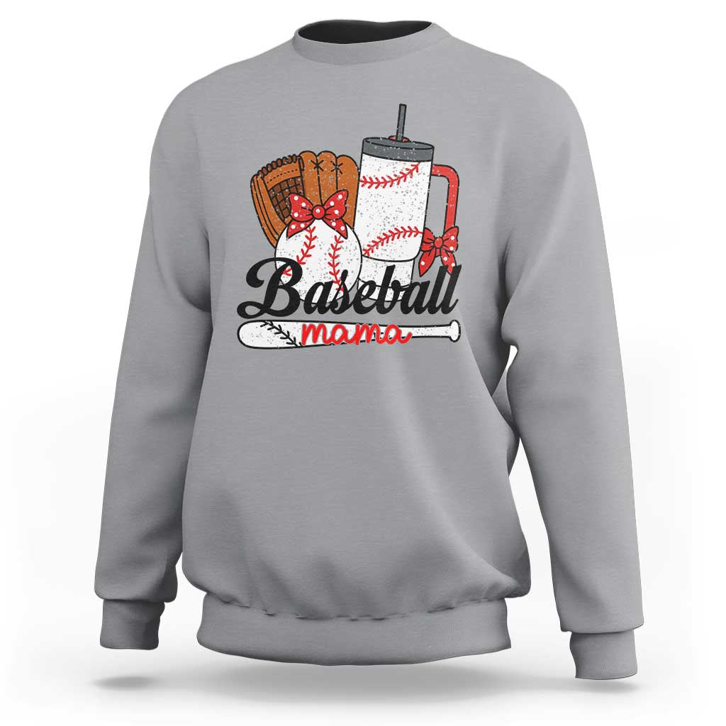 Baseball Mama Sweatshirt Funny Sports Mom Life Lover - Wonder Print Shop