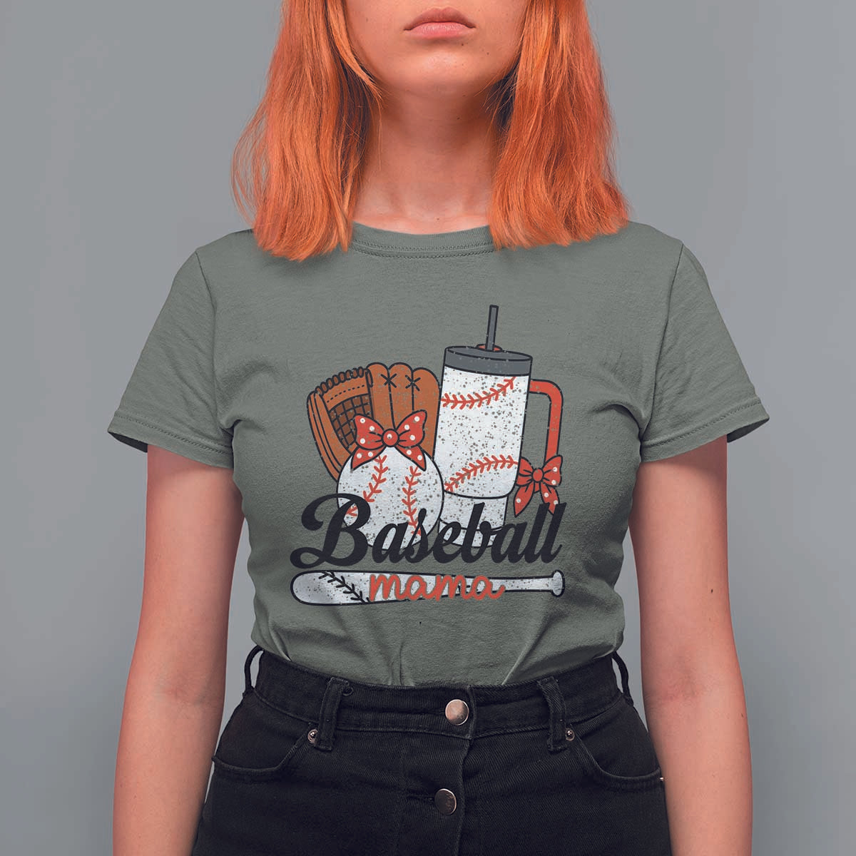 Baseball Mama T Shirt For Women Funny Sports Mom Life Lover - Wonder Print Shop