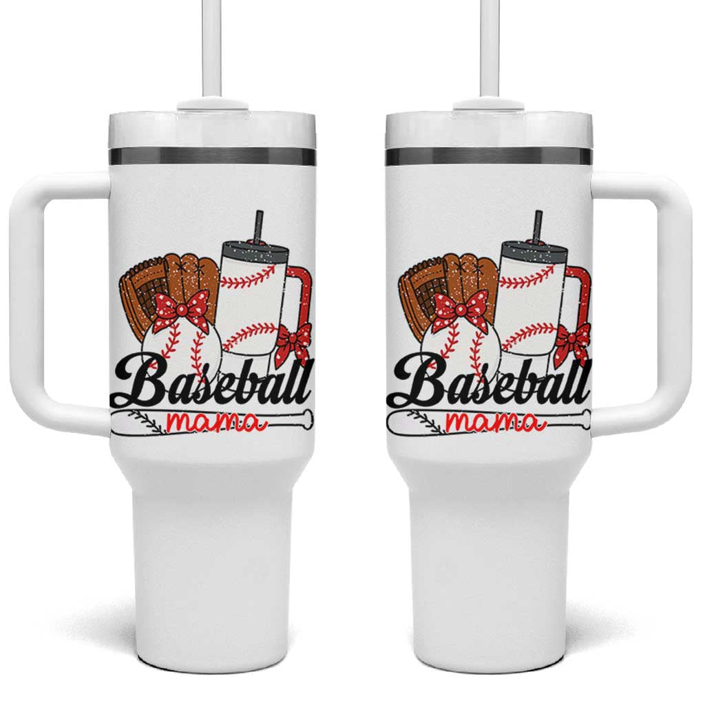 Baseball Mama Tumbler With Handle Funny Sports Mom Life Lover