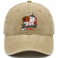Baseball Mama Washed Cotton Baseball Cap Funny Sports Mom Life Lover