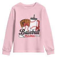 Baseball Mama Youth Sweatshirt Funny Sports Mom Life Lover - Wonder Print Shop