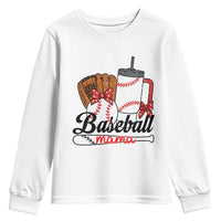 Baseball Mama Youth Sweatshirt Funny Sports Mom Life Lover - Wonder Print Shop