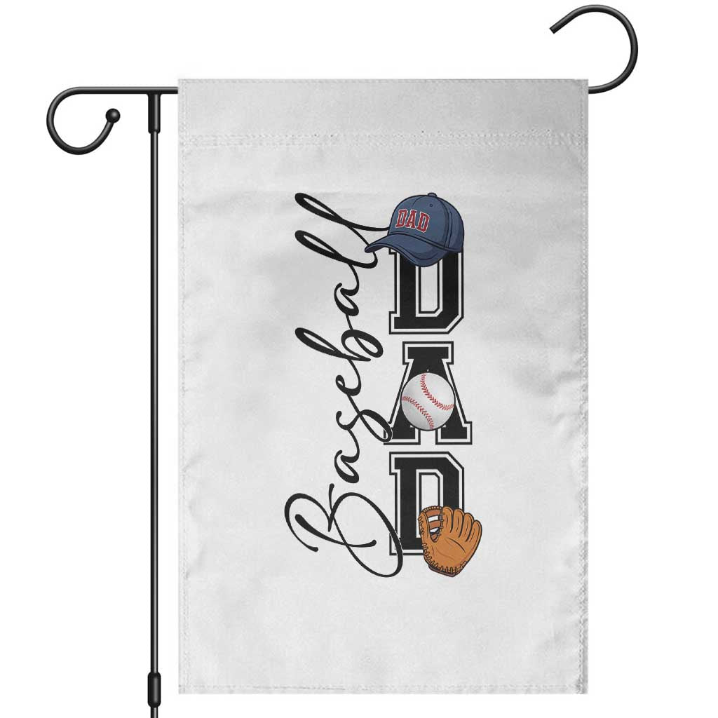 Baseball Dad Garden Flag Funny Sports Papa Life Lover - Wonder Print Shop