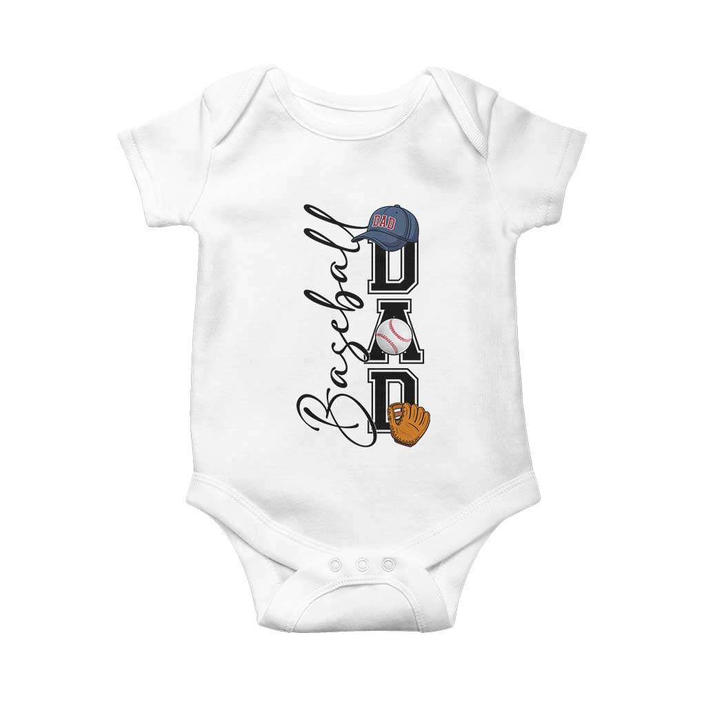 Baseball Dad Baby Onesie Funny Sports Papa Life Lover - Wonder Print Shop