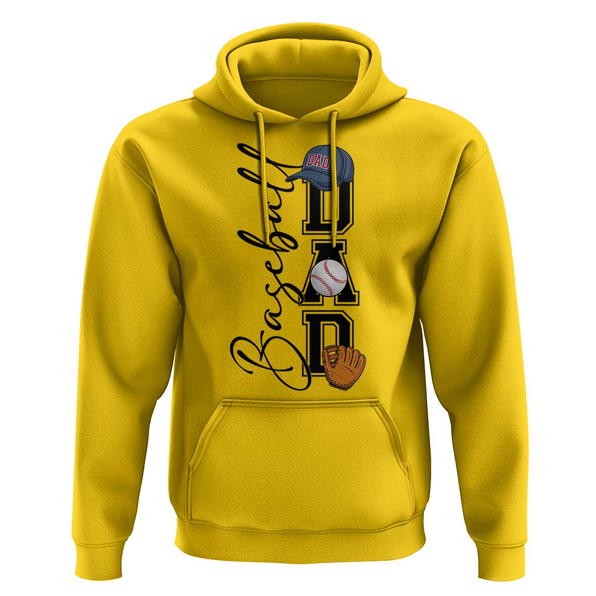 Baseball Dad Hoodie Funny Sports Papa Life Lover - Wonder Print Shop