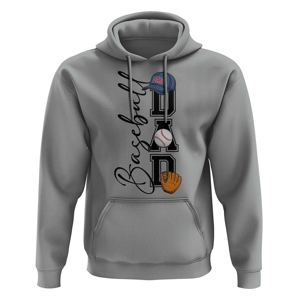 Baseball Dad Hoodie Funny Sports Papa Life Lover - Wonder Print Shop