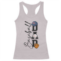 Baseball Dad Racerback Tank Top Funny Sports Papa Life Lover - Wonder Print Shop
