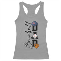 Baseball Dad Racerback Tank Top Funny Sports Papa Life Lover - Wonder Print Shop