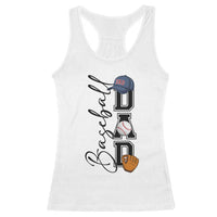 Baseball Dad Racerback Tank Top Funny Sports Papa Life Lover - Wonder Print Shop