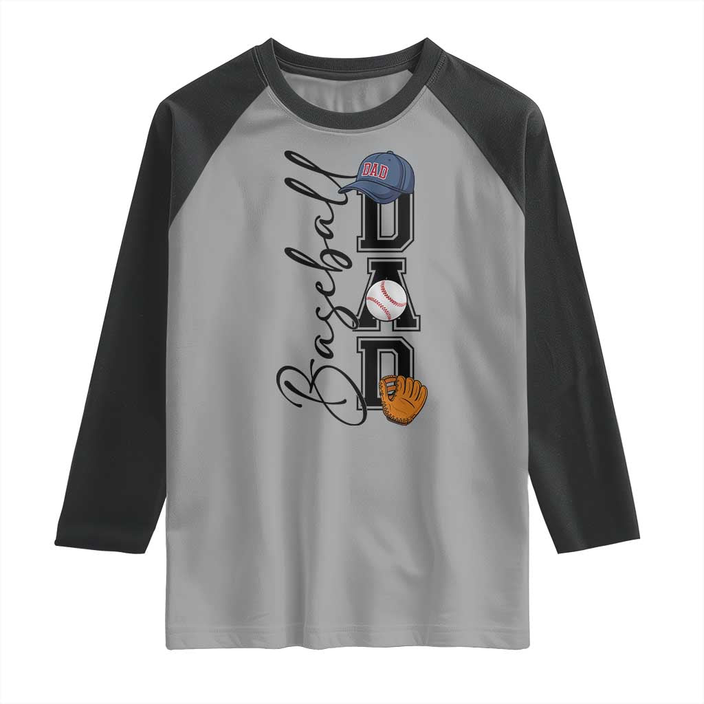 Baseball Dad Raglan Shirt Funny Sports Papa Life Lover - Wonder Print Shop
