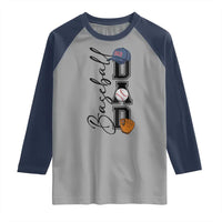 Baseball Dad Raglan Shirt Funny Sports Papa Life Lover - Wonder Print Shop