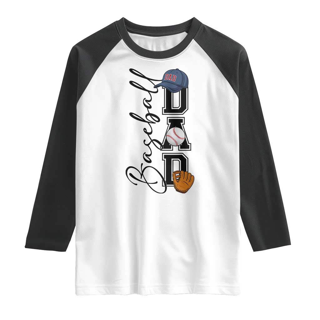 Baseball Dad Raglan Shirt Funny Sports Papa Life Lover - Wonder Print Shop